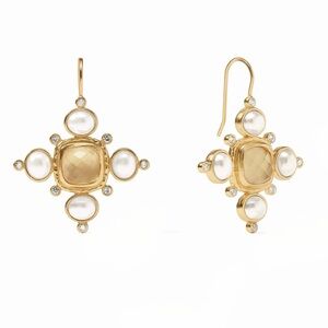 Julie Vos Tudor Earrings in Iridescent Champagne